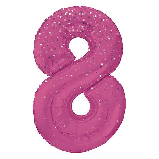 Globo Figura 8 Años Lunares Rosa 86cm