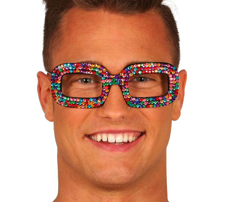 Gafas Pop Purpurina
