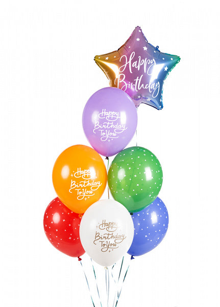 Globos Happy Birthday To You Mix 30cm 6pcs