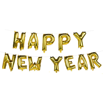 Feliz Año Nuevo Guirnalda de Letras Globos de Foil 8m