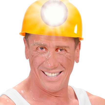 Casco de construcción con luz