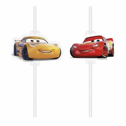 Cars 3 Pajitas Papel 4pcs