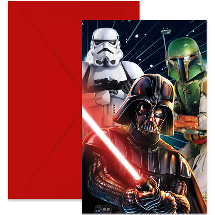 Invitación Star Wars Galaxia 6pcs