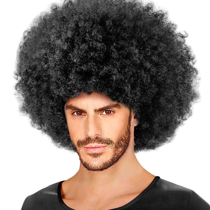 Peluca Negra Afro Maxi
