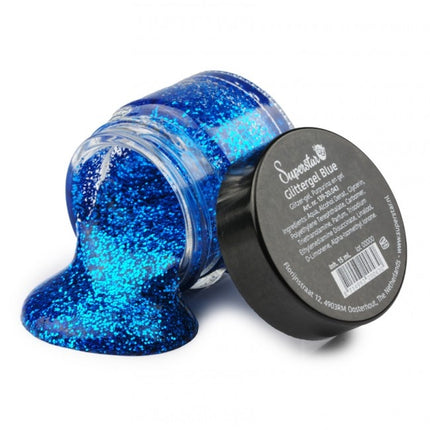 Gel de purpurina azul