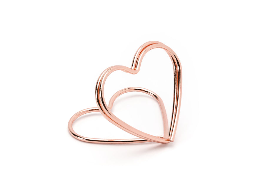 Portatarjetas Corazones Oro Rosa 2,5cm 10pcs