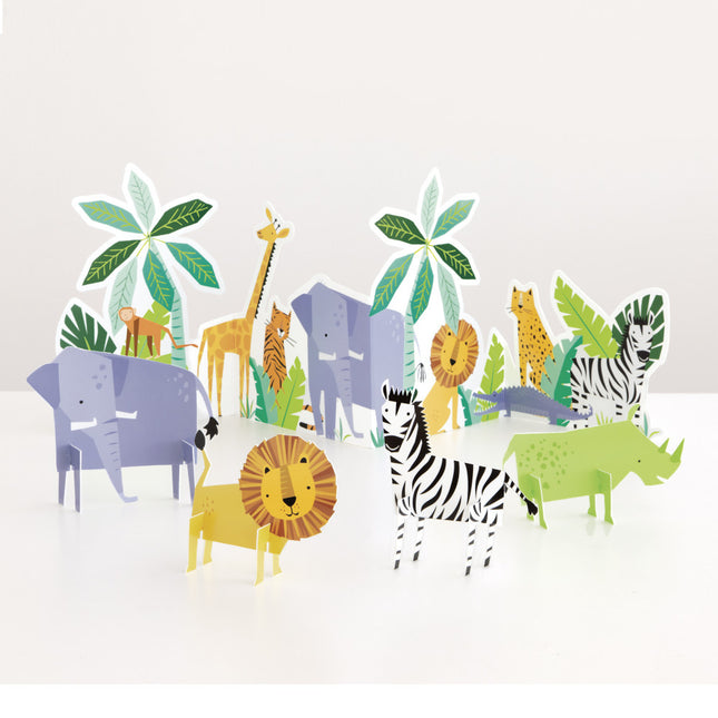 Animales Decoración de Mesa Safari 5 piezas
