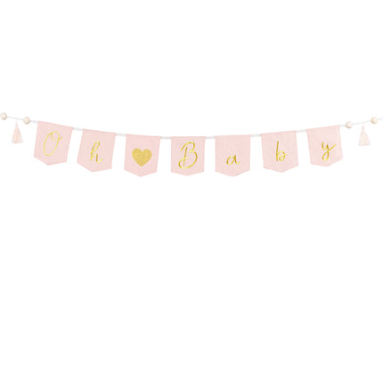 Pancarta rosa Oh Baby 2,5m