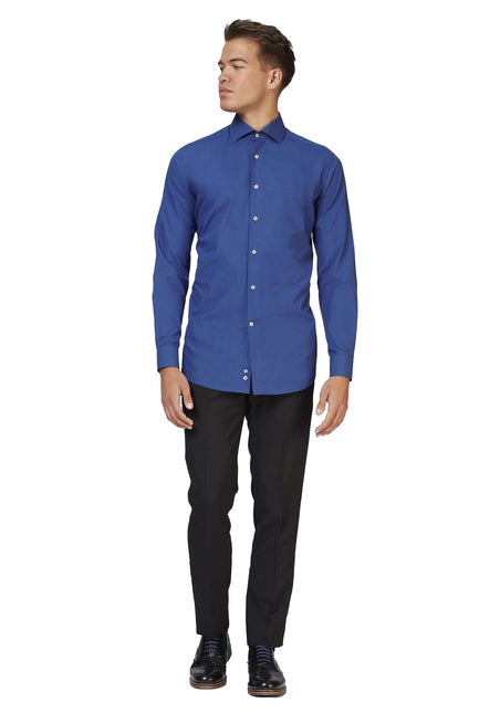 Camisa Azul Oscuro Hombre <tc>OppoSuits</tc>