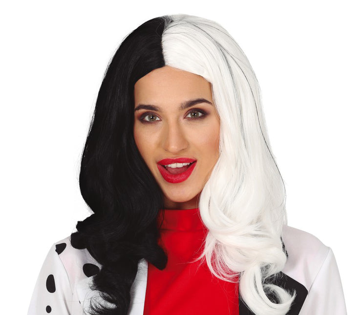 Peluca de Halloween Cruella