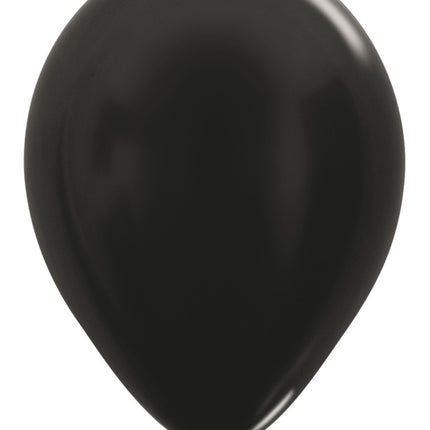 Globos Negro Metalizado 30cm 50pcs