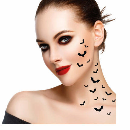Tatuajes falsos de Halloween Murciélagos