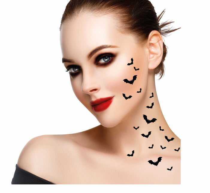 Tatuajes falsos de Halloween Murciélagos