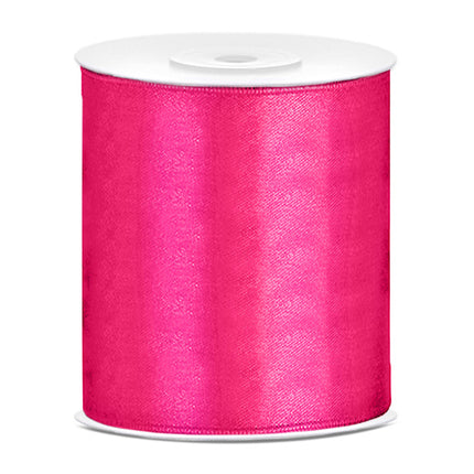 Cinta de raso Fucsia 100mm 25m