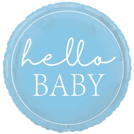 Globo de Helio Hello Baby Azul 45cm