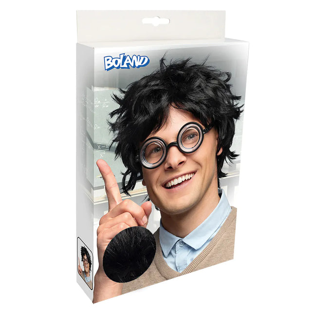 Peluca Negra Nerd
