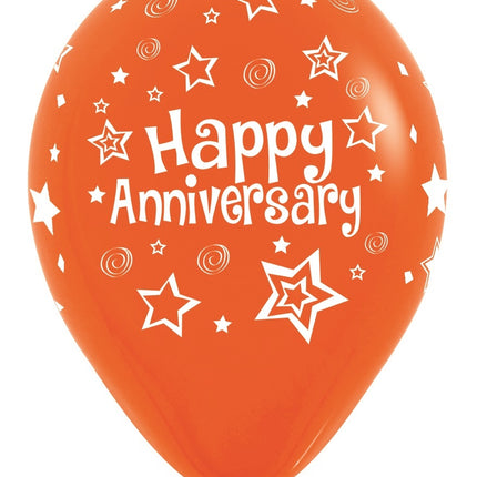 Globos Feliz Aniversario Mix 30cm 25pcs