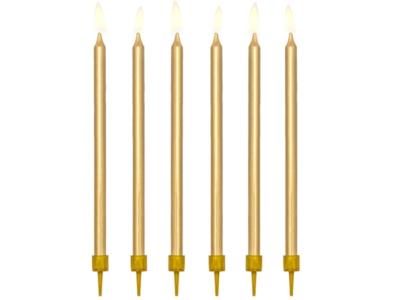 Velas doradas 12,5cm 12uds.