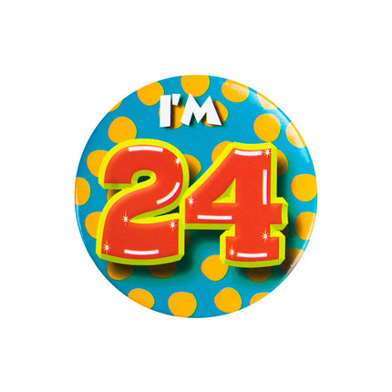 Tengo 24 Botón 24 Años 5,5cm