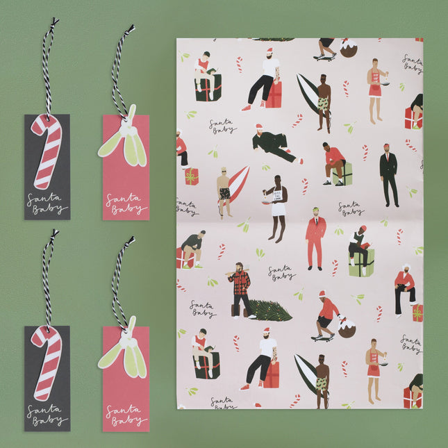 Papel de regalo de Navidad Papá Noel