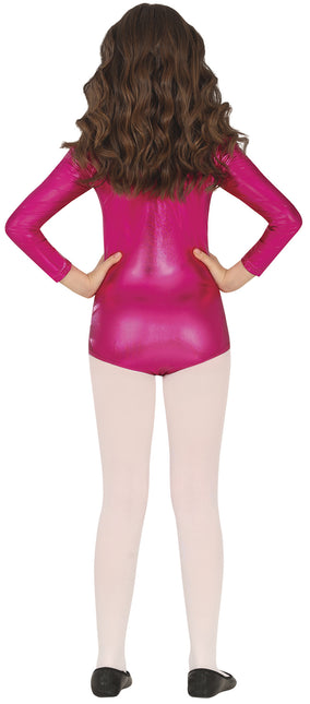 Leggingsuit Fucsia Niña Metalizado