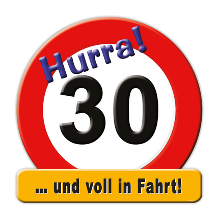 Cartel de puerta 30 Jahre 50cm