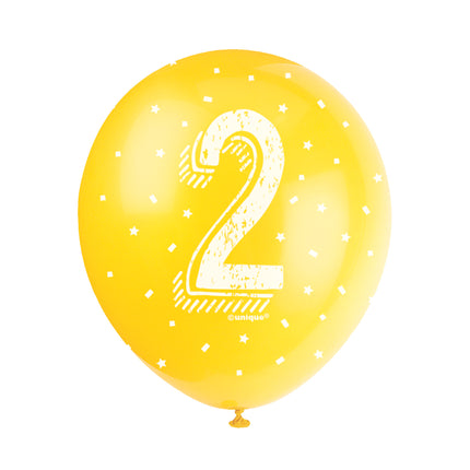Globos 2 Años Confetti 30cm 5pcs