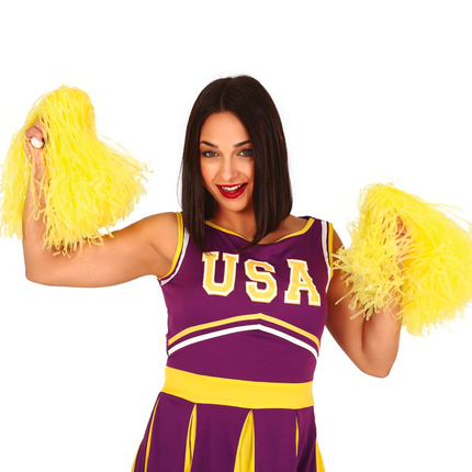 Pom-Pom Amarillo 80cm 2pcs