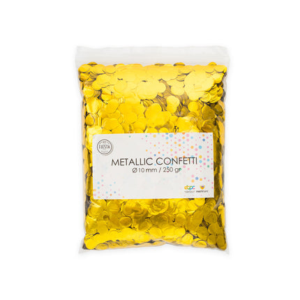 Confetti Redondo Oro Metálico 10mm