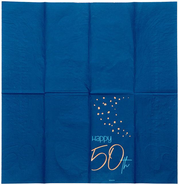 Servilletas 50 Años Azul 33cm 10pcs