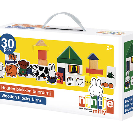 Granja de bloques de madera Miffy