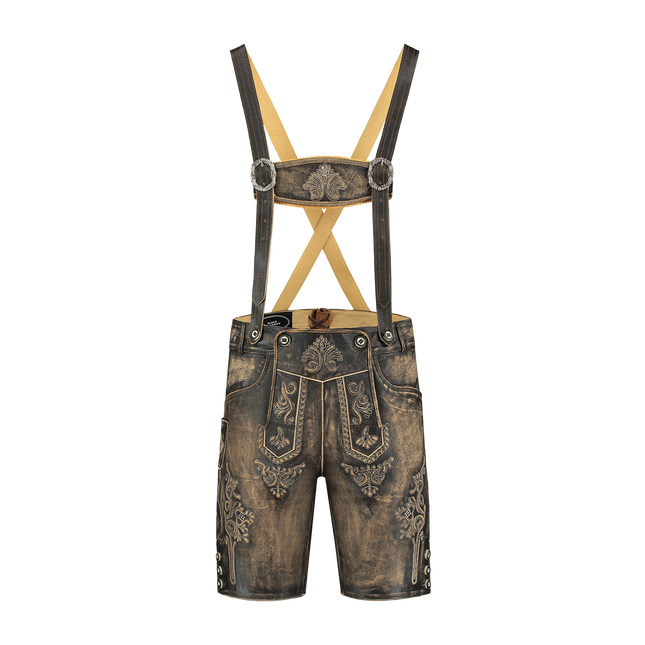 Lederhose Marrón Hombre Corto Antiguo