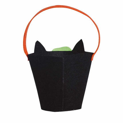 Cubo de caramelos de Halloween Gato 20cm