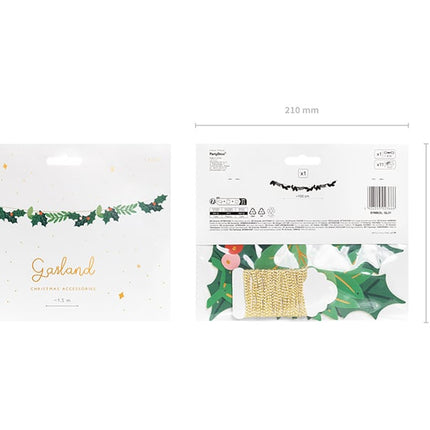 Guirnalda de Navidad Acebo 1,5 m