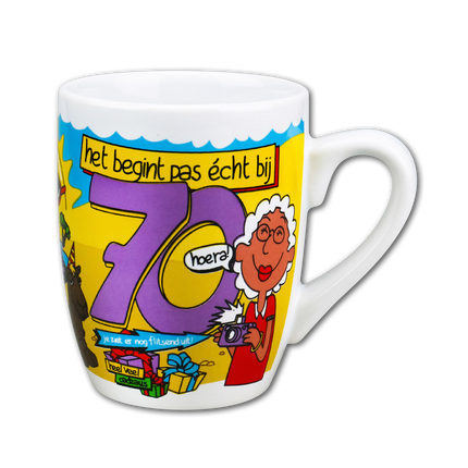 Taza 70 Años 12cm