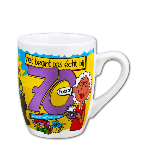Taza 70 Años 12cm