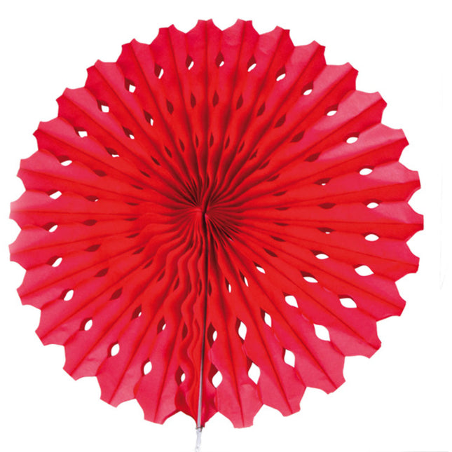 Abanico de Papel Rojo 45cm
