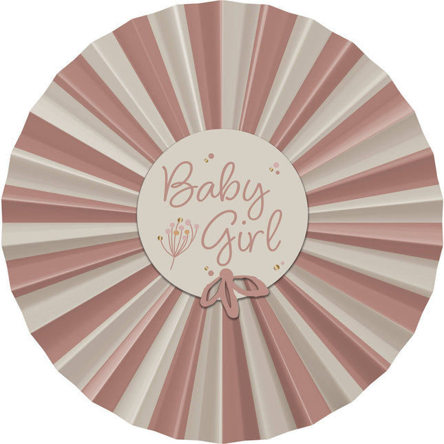 Abanicos de Papel de Nacimiento Babygirl 3pcs