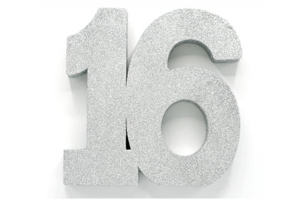 Figura Decoración Mesa Plata 16 Purpurina 20,5cm