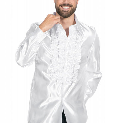 Blusa Disco Volantes Blanca