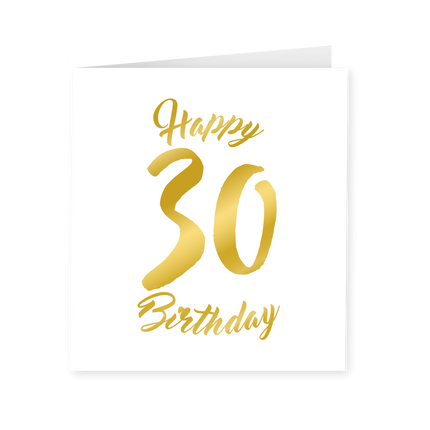 Tarjeta 30 Años Oro Blanco 15cm