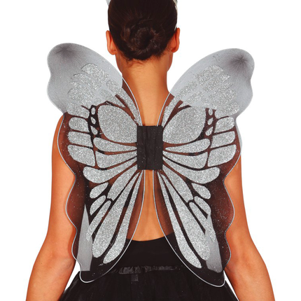 Alas de mariposa Plata 46cm