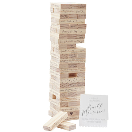 Libro de visitas Torre de madera 72 piezas