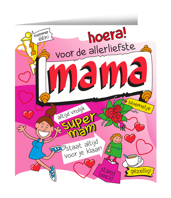 Tarjeta de felicitación Mamá 16,5cm