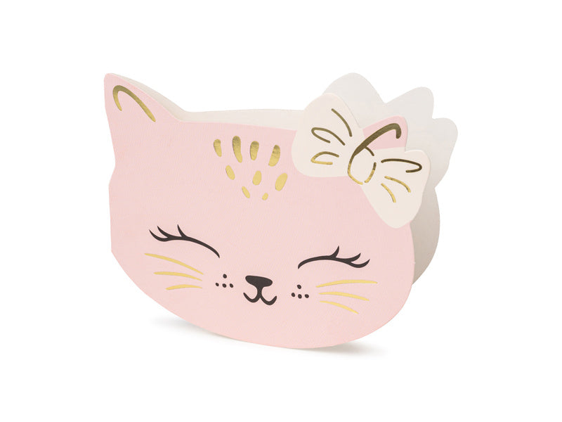 Invitaciones Gato 13cm 6pcs
