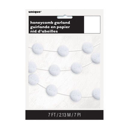 Guirnalda Panal Blanca 2,2m