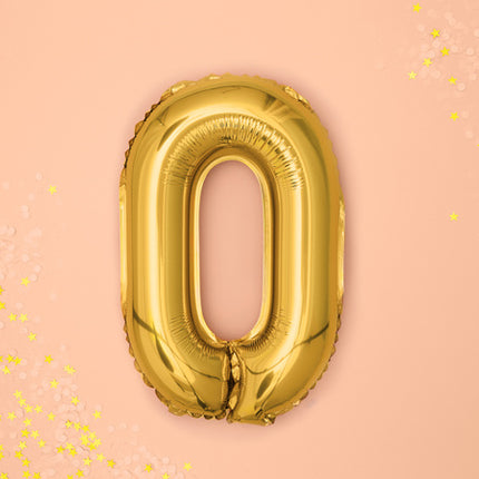 Globo Letra O Oro Vacío 35cm