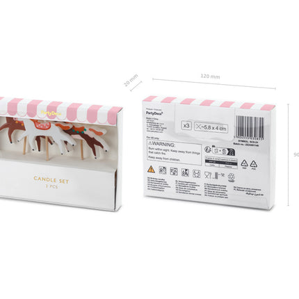 Velas Caballo 6cm 3pcs