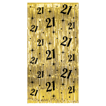 21 Años Cortina Puerta Oro Negro