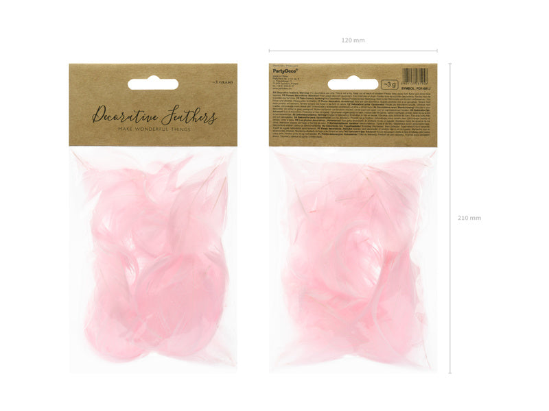Plumas decorativas rosas 3g